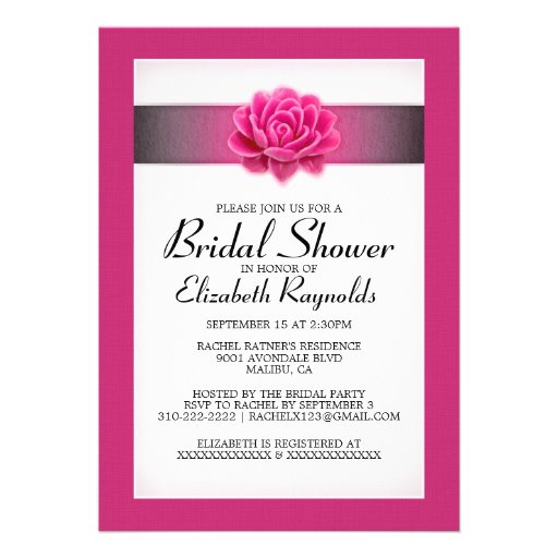 Pink Bridal Shower Invitations