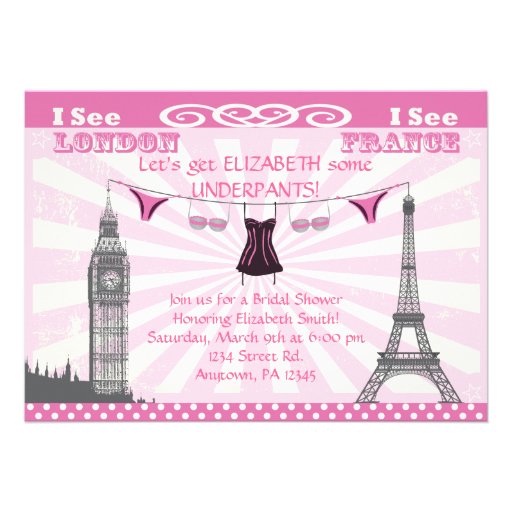 Pink Bridal Shower Invitations
