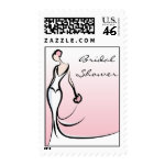 Pink Bridal Shower Postage Stamps