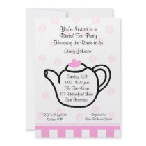 Pink Bridal Shower Tea Party Invitation