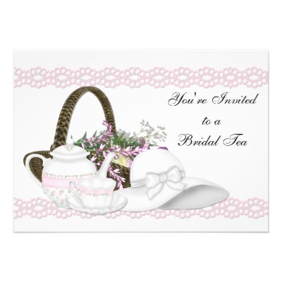 Pink Bridal Tea Personalized Invites