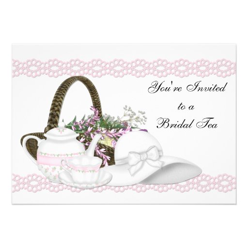 Pink Bridal Tea Personalized Invites