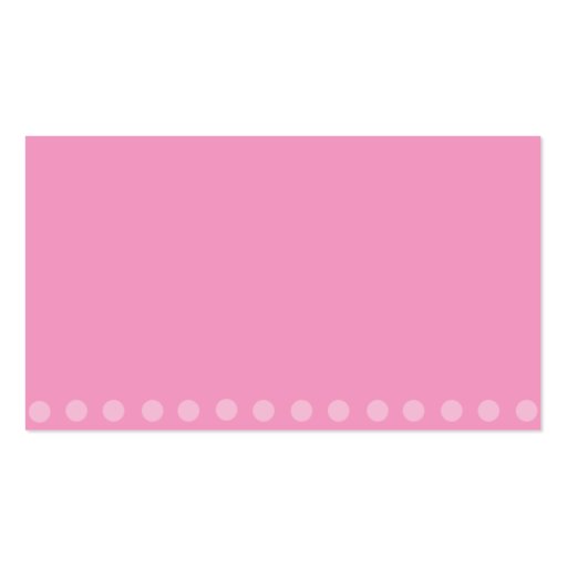 Pink Bride Business Card (back side)
