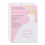 Pink Bride Silhouette Bridal Shower Invitation