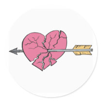 Pink Broken Heart stickers by holidayme Pink Broken Heart stickers