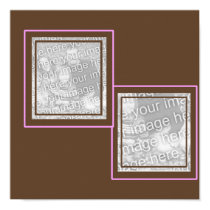 Pink & Brown 2 photo frame poster posters by partypassion Pink & Brown 2 photo frame poster posters