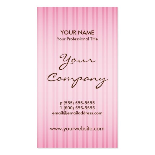 Pink & Brown Antique Frame Card Business Card Template (back side)