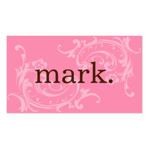Pink & Brown Business Card (front side)