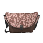 Pink brown cherry blossom Rickshaw messenger bag