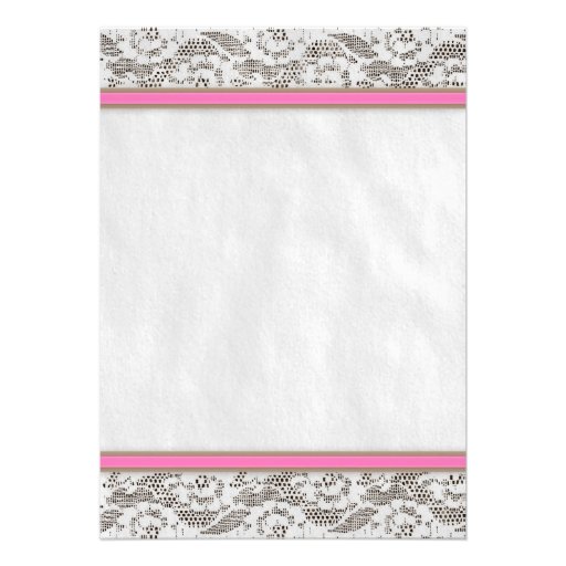 Pink & Brown Country Lace Wedding Invitations