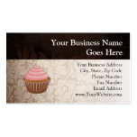 Pink/Brown Cupcake business cards