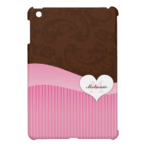 Pink & Brown Custom Heart - iPad Mini Case ipad mini cases