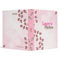 Pink Brown Modern Ladybug Girl's Photo Album binders by allpetscherished Pink Brown Modern Ladybug Girl's Photo Album binders