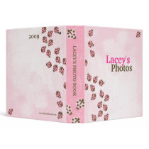 Pink Brown Modern Ladybug Girl's Photo Album binders by allpetscherished Pink Brown Modern Ladybug Girl's Photo Album binders