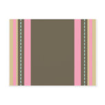 Pink &amp; Brown Monogram Postcard