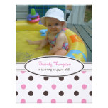 Pink & Brown Polka Dot Party Invitation