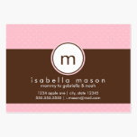 Pink & Brown Polkadots Mommy Card business cards
