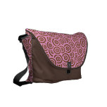 Pink & Brown Retro Circles Courier Bags