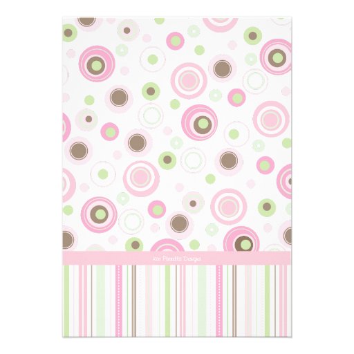 Pink Brown Sweet Girl Polka Dot Baby Shower Invite