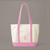 Pink Brushstroke Treble Clef bags