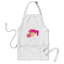 Pink Bubble Gum Girl Aprons