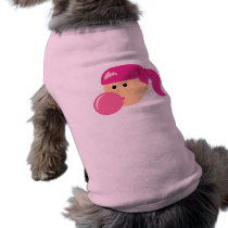 Pink Bubble Gum Girl Doggie Tee