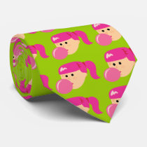 Pink Bubble Gum Girl Neck Tie