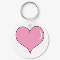 Pink Bubble Gum Heart keychains by doonidesigns Pink Bubble Gum Heart keychains