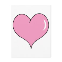 Pink Bubble Gum Heart postcards by doonidesigns Pink Bubble Gum Heart postcards