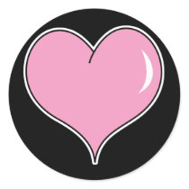 Pink Bubble Gum Heart stickers by doonidesigns Pink Bubble Gum Heart stickers