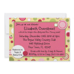 Pink Bubble Gum Yum Baby Shower Party Invitation