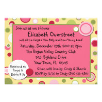 Pink Bubble Gum Yum Baby Shower Party Invitation invitations