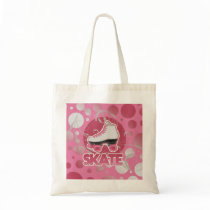 Pink Bubble Swirl Roller Skate, Skating Canvas Bags