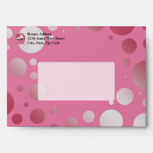 Pink Bubble Swirl Roller Skate, Skating Envelope