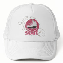 Pink Bubble Swirl Roller Skate, Skating Mesh Hat