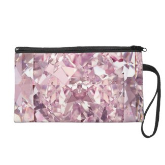 Pink Bubblegum Diamond Wristlet Handbag