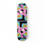 Pink Bubblegum Retro Dog Skate Boards