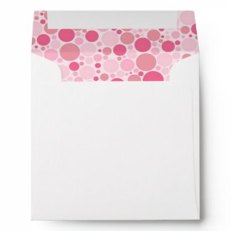 Pink Bubbles Envelope envelope
