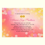 Pink Bubbles Milestone Photo Birthday Card invitations