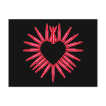 Pink Bullet Heart Post Cards