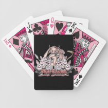 Pink Bunnies Playing Cards playing cards