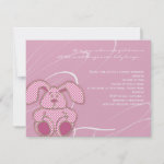Pink Bunny Baby Shower Invitation invitation