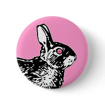 Coelho cor-de-rosa botons by spacedust Coelho cor-de-rosa botons