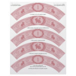Pink Bunny First 1st Birthday DIY Cupcake Wrappers Letterhead Design