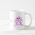 pink bunny foot prints mug