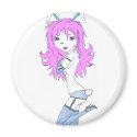 Pink Bunny magnets by KrisT33s Pink Bunny magnets