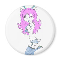 Pink Bunny magnets by KrisT33s Pink Bunny magnets