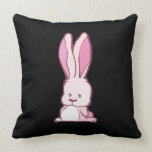 Pink Bunny Throw Pillows Pink Bunny Throw Pillows