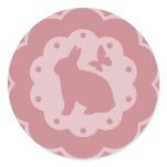 Pink Bunny Rabbit DIY Cupcake Toppers Stickers