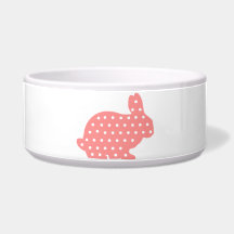 Pink Bunny rabbit Dog Bowl